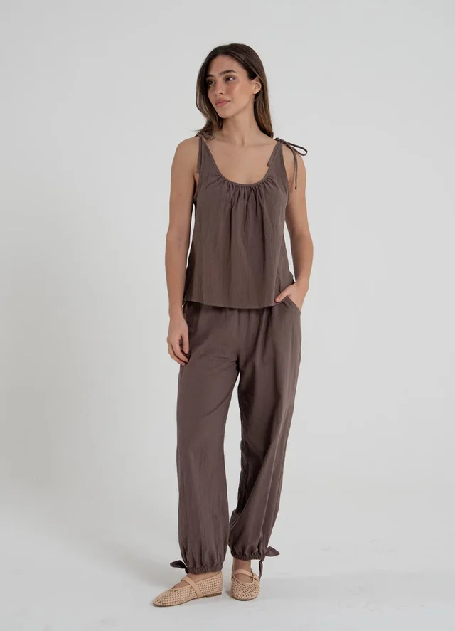 Blusa para atar gasa rustica