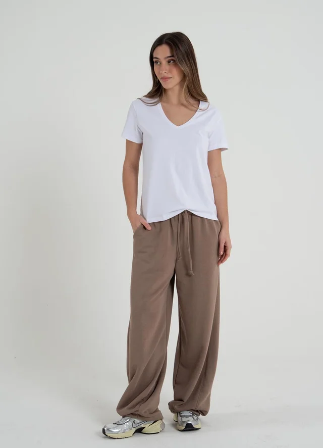 Remera escote V basica jry spandex