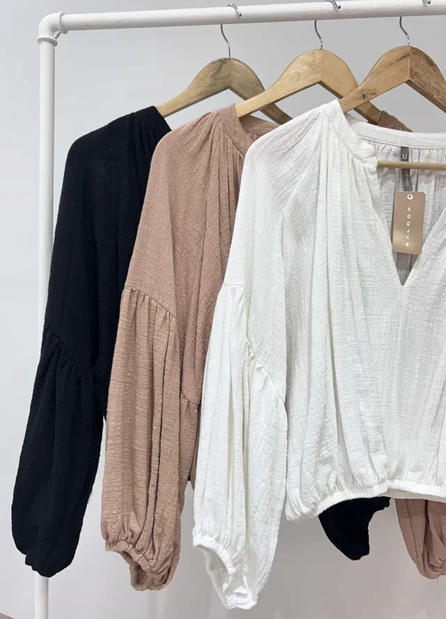 Blusa gasa rustica escote V