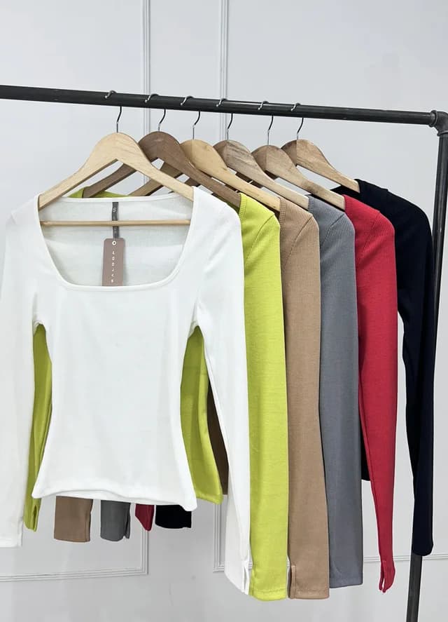 Remera m/l morley escote cuadrado