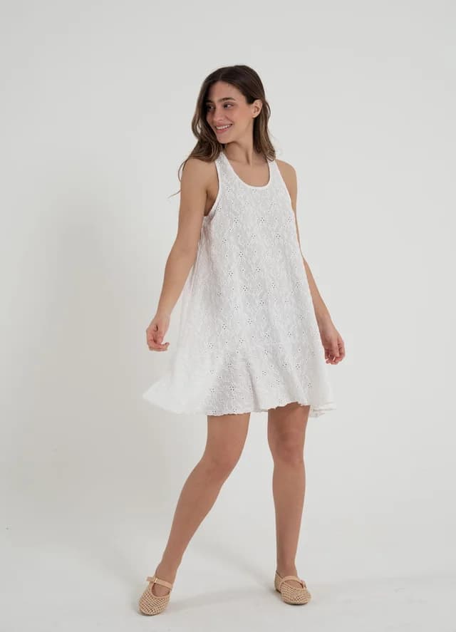 Vestico corto broderie c/volado