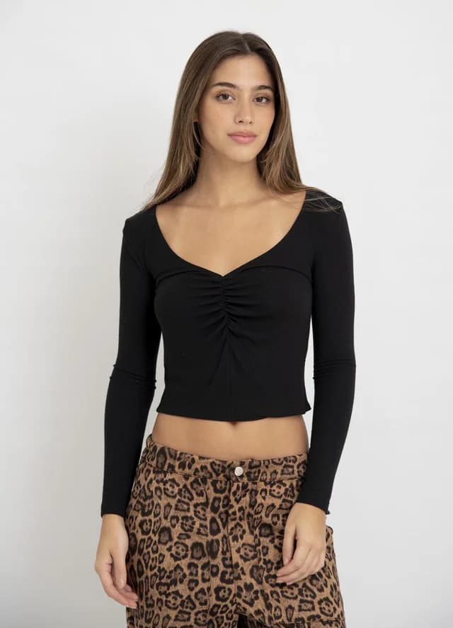 Remera m/larga morley con frunce