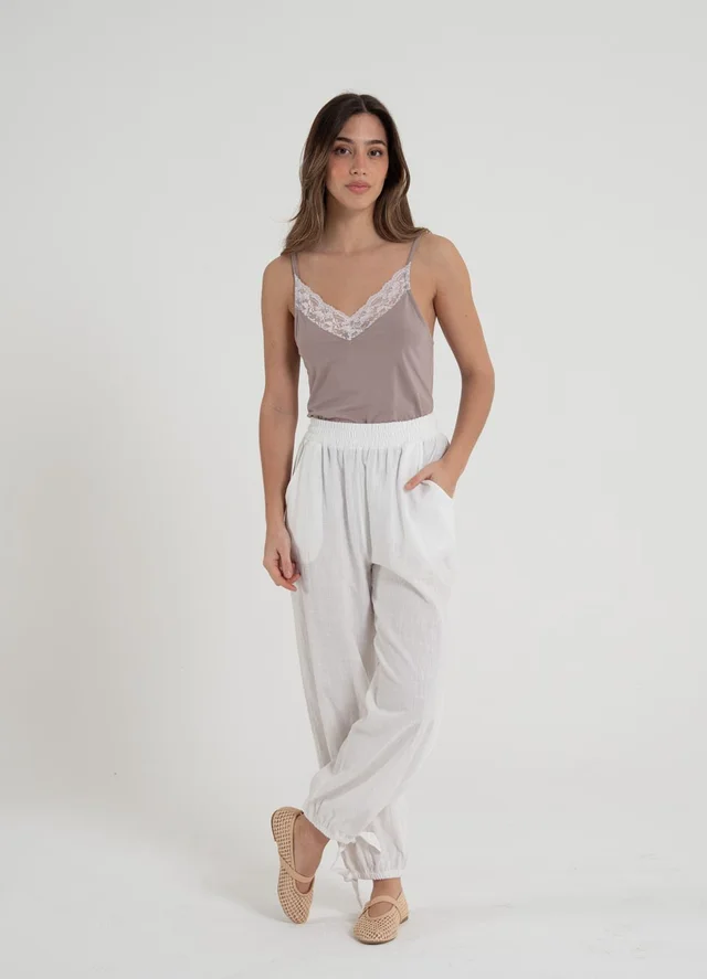 Musculosa jry spandex c/puntilla